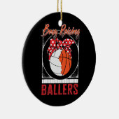 Volleyball Basketball Raising Ballers Player Ma Keramisch Ornament (Rechts)