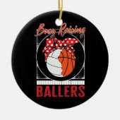 Volleyball Basketball Raising Ballers Player Ma Keramisch Ornament (Voorkant)