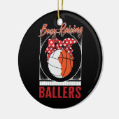 Volleyball Basketball Raising Ballers Player Ma Keramisch Ornament (Links)