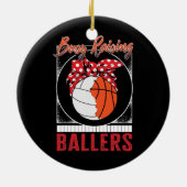 Volleyball Basketball Raising Ballers Player Ma Keramisch Ornament (Achterkant)