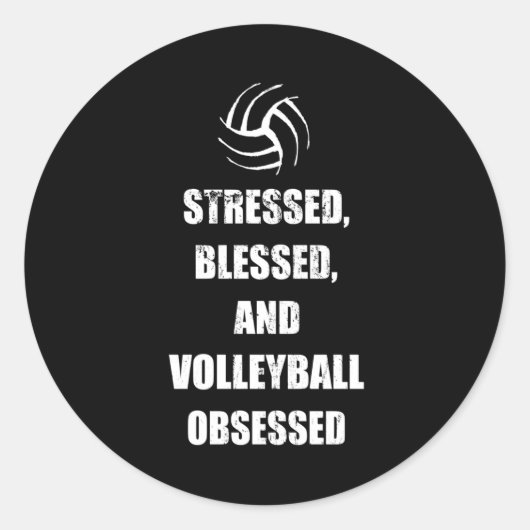 Volleyball Beach Player Volleyball Team Gift Idee Ronde Sticker (Voorkant)