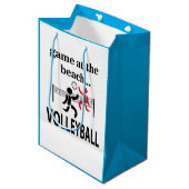 Volleyball Beach Volleyball Medium Cadeauzakje (Voorkant Gekanteld)
