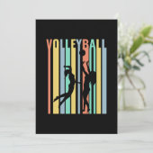 Volleyball Beachvolleybal Retro Kaart (Staand voorkant)