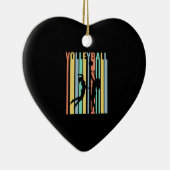 Volleyball Beachvolleybal Retro Keramisch Ornament (Rechts)