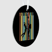 Volleyball Beachvolleybal Retro Ornament (voorkant)