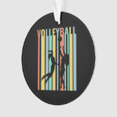 Volleyball Beachvolleybal Retro Ornament (voorkant)