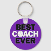 Volleyball BESTE COACH EVER Custom Team Color Cute Sleutelhanger (Voorkant)