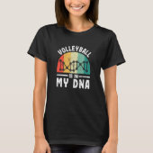Volleyball bevindt zich in mijn dna Funny Vball Pl T-shirt (Voorkant)