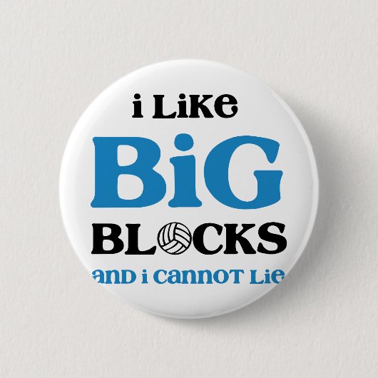 Volleyball Big BLOCKS Ronde Button 5,7 Cm (Voorkant)
