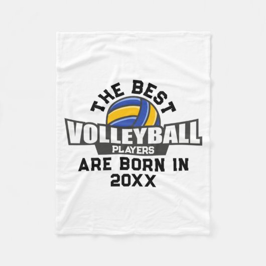 Volleyball Birth Year Name Number  Fleece Deken (Voorkant)