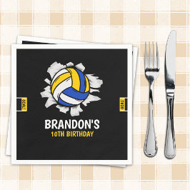 Volleyball Birthday Party | Blue & Yellow  Servet