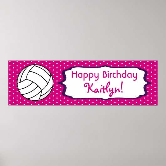 Volleyball Birthday Poster (Voorkant)