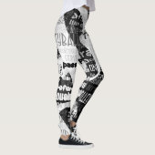 Volleyball Black en White All-Over-Print Leggings (Rechts)