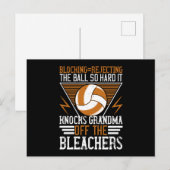 Volleyball - Blokkeer zo hard de bal Briefkaart (Voorkant / Achterkant)