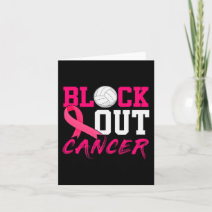 Volleyball Breast Cancer Awareness Block Out Cance Kaart