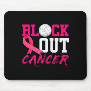 Volleyball Breast Cancer Awareness Block Out Cance Muismat