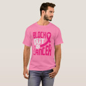 Volleyball Breast Cancer Awareness Block Out Cance T-shirt (Voorkant volledig)