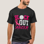 Volleyball Breast Cancer Awareness Block Out Cance T-shirt (Voorkant)
