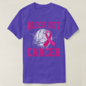 Volleyball Breast Cancer Awareness Block Out Cance T-shirt (Design voorkant)