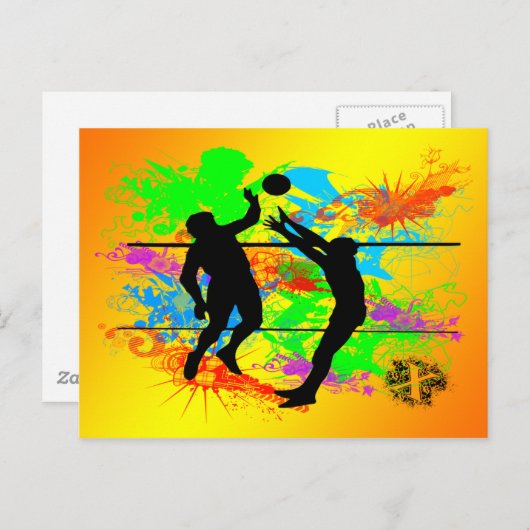 Volleyball Briefkaart (Voorkant / Achterkant)