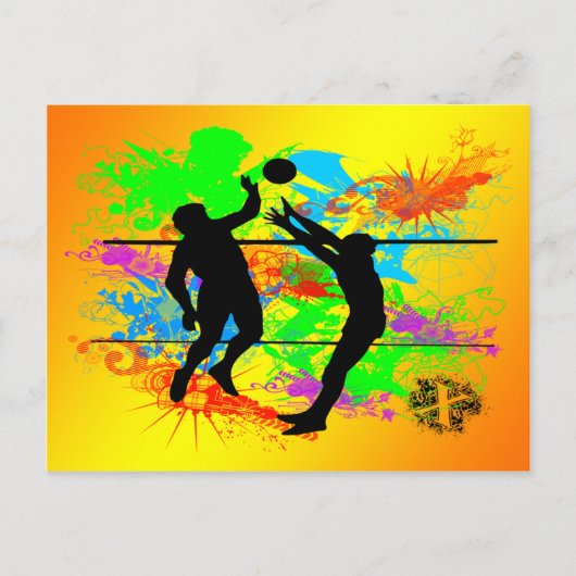 Volleyball Briefkaart (Voorkant)