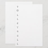 Volleyball Briefpapier (Voorkant / Achterkant)