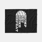 Volleyball Bump Set Ske Repeat Beach Volleyball Gi Fleece Deken (Voorkant (Horizontaal))