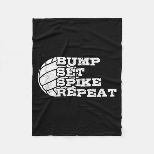 Volleyball Bump Set Ske Repeat Beach Volleyball Gi Fleece Deken (Voorkant)