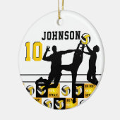 Volleyball 🏐 - Bump, Set, Spike - Gold Yellow Keramisch Ornament (Links)
