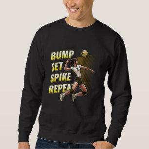 Volleyball Bump Set Spike Herhaal Banaan Geel Sma Trui