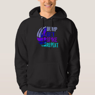 Volleyball Bump Set Spike Herhaling Hoodie
