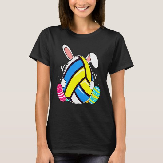 Volleyball Bunny Ears Costume Easter Day Ide T-shirt (Voorkant)
