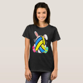 Volleyball Bunny Ears Costume Easter Day Ide T-shirt (Voorkant volledig)