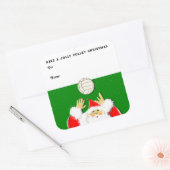 Volleyball-cadeaulabels voor Kerstmis Vierkante Sticker (Envelop)
