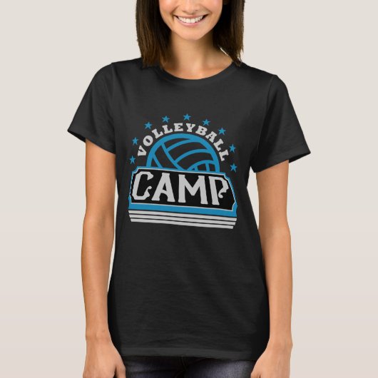 Volleyball Camp Coach Team Girls Boys Player Gift T-shirt (Voorkant)