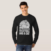 Volleyball Cats  Beach Vball Volleyball Cat T-shirt (Voorkant volledig)