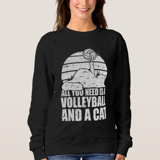 Volleyball Cats Vball Beach  Volleyball Cat Trui (Voorkant)