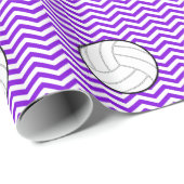 Volleyball Chevron Aangepaste kleurenwrapppapier Cadeaupapier (Rol Hoek)