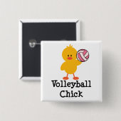 Volleyball Chick Button (Voorkant /achterkant)