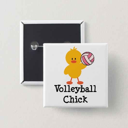 Volleyball Chick Button (Voorkant /achterkant)