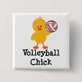 Volleyball Chick Button (Voorkant)