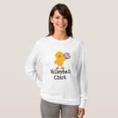Volleyball Chick Hoodie T-shirt (Voorkant volledig)