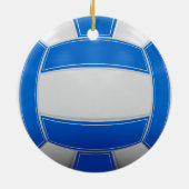 Volleyball Christmas Blue Keramisch Ornament (Achterkant)