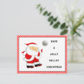 Volleyball Christmas Holiday Postcard Feestdagenkaart (Staand voorkant)