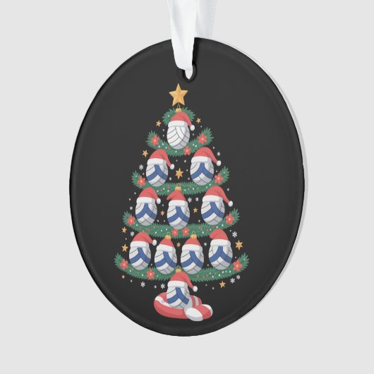 Volleyball Christmas Tree Lights Sports Player  Ornament (voorkant)