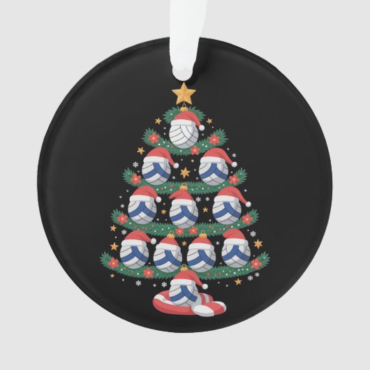 Volleyball Christmas Tree Lights Sports Player  Ornament (voorkant)
