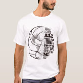 Volleyball Christus Quote T-shirt (Voorkant)