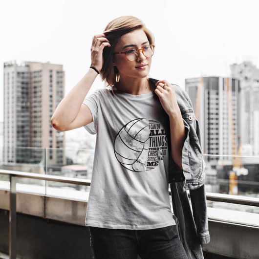 Volleyball Christus Quote T-shirt