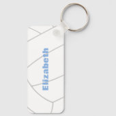 volleyball club team gifts light blue black sleutelhanger (Achterkant)