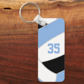 volleyball club team gifts light blue black sleutelhanger (Voorkant)